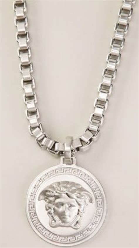 versace medallion chain sterling silver|Versace jewelry collection.